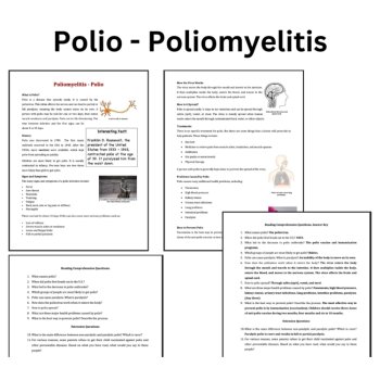 Polio - Reading Comprehension Passage & Questions | 6th, 7th, 8th | Worksheet, image 2