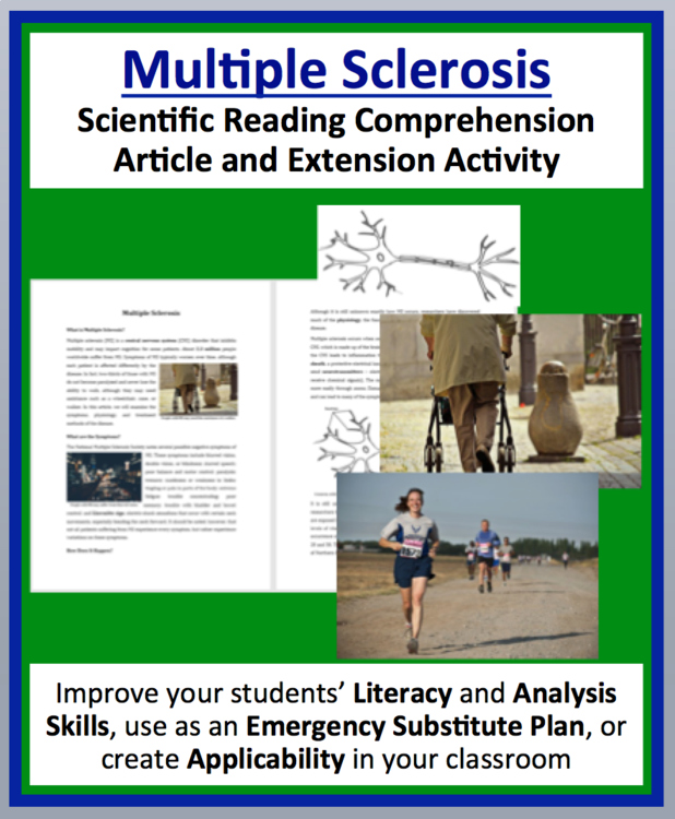 Multiple Sclerosis Reading Comprehension Passage and Questions | Grade 8 & Up