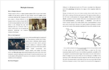 Multiple Sclerosis Reading Comprehension Passage and Questions | Grade 8 & Up, image 2