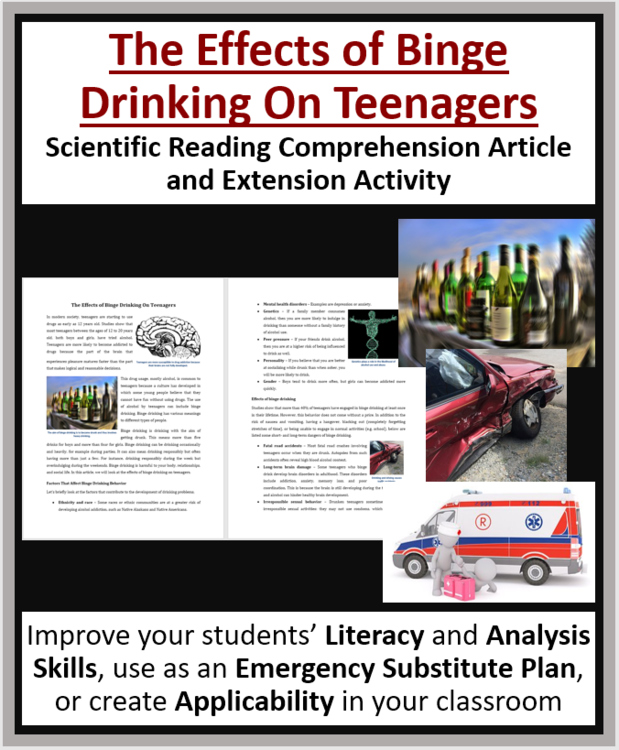 The Effects Of Binge Drinking On Teenagers - Science Reading Article