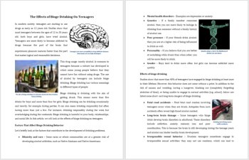 The Effects Of Binge Drinking On Teenagers - Science Reading Article, image 2