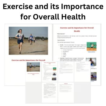 Exercise and Health Reading Comprehension Passage and Questions | 6th, 7th, 8th, image 2