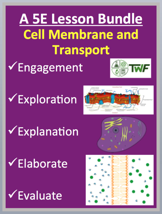 Cell Membrane and Transport 5E Lesson Bundle | Hypotonic, Hypertonic, Isotonic