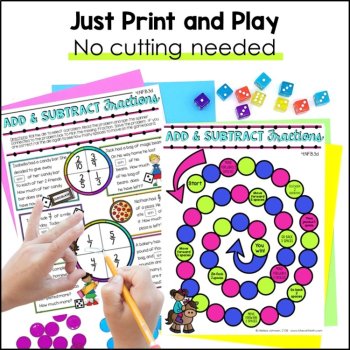 4th Grade No Prep Games for all Common Core Fraction Standards, image 3