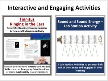Sound and Hearing Complete 5E Lesson Bundle | Sound Waves, Vibrations, Earbuds, image 4