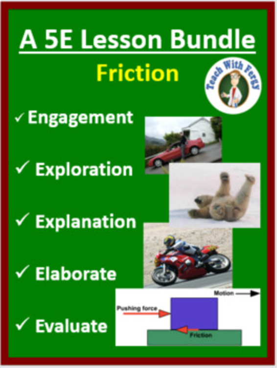 Friction Complete 5E Lesson Bundle | Newton's Laws, Coefficients of Friction