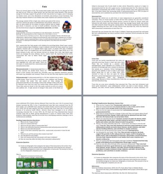 Fats and Lipids Reading Comprehension Passage and Questions | Grade 8 & Up, image 3
