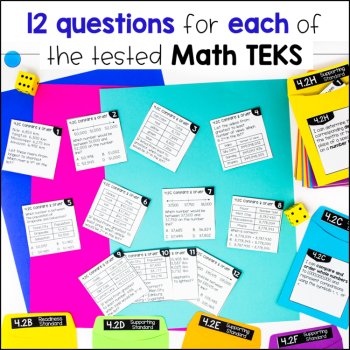 4th Grade STAAR Review Math TEKS - Games, Assessments, STAAR Practice, image 4
