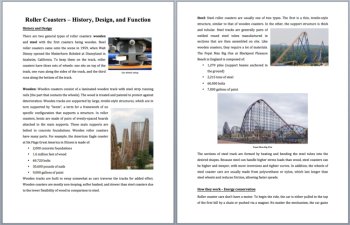 Roller Coasters - History, Design, and Function Reading Comprehension, image 2