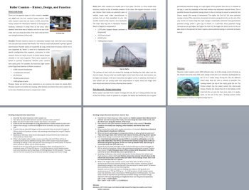 Roller Coasters - History, Design, and Function Reading Comprehension, image 3