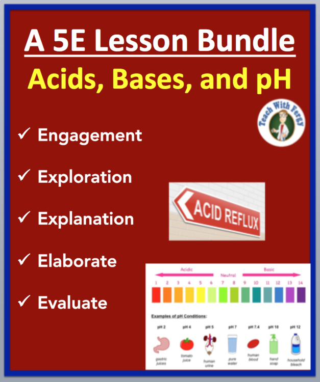Acids, Bases, and pH - Complete 5E Lesson Bundle | Neutralization Reactions