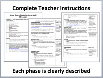 Acids, Bases, and pH - Complete 5E Lesson Bundle | Neutralization Reactions, image 2