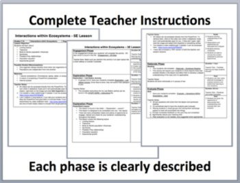 Interactions Within Ecosystems - Biotic and Abiotic - Complete 5E Lesson Bundle, image 2