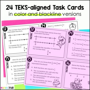 4.2G 4.3A 4.3B 4.3C 4.3D 4.3E 4.3F 4.3G    Fraction STAAR PREP Task Cards, image 3