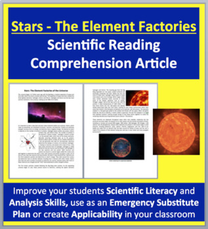 Stars - The Element Factories of the Universe - Science Reading Article