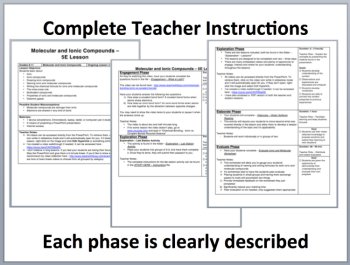 Molecular and Ionic Compounds Complete 5E Lesson Bundle | Covalent, Multivalent, image 2