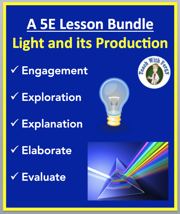 Light and its Production Complete 5E Lesson Bundle | Electromagnetic Spectrum