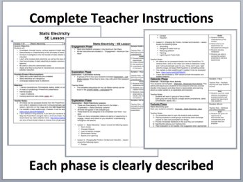Static Electricity Complete 5E Lesson Bundle | Electrostatics, Electron Build-Up, image 2