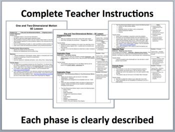 One and Two-Dimensional Motion Complete 5E Lesson Bundle | uniform, non-uniform, image 2
