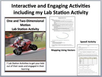 One and Two-Dimensional Motion Complete 5E Lesson Bundle | uniform, non-uniform, image 4