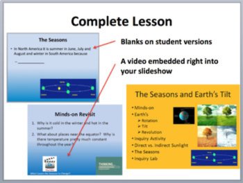 Earth's Seasons 5E Lesson | Seasons and Weather, Worksheet, Lab, Reading, image 3