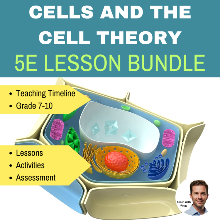 Cells and Cell Theory 5E Bundle | Activities, Lessons | Organelles, Plant Animal