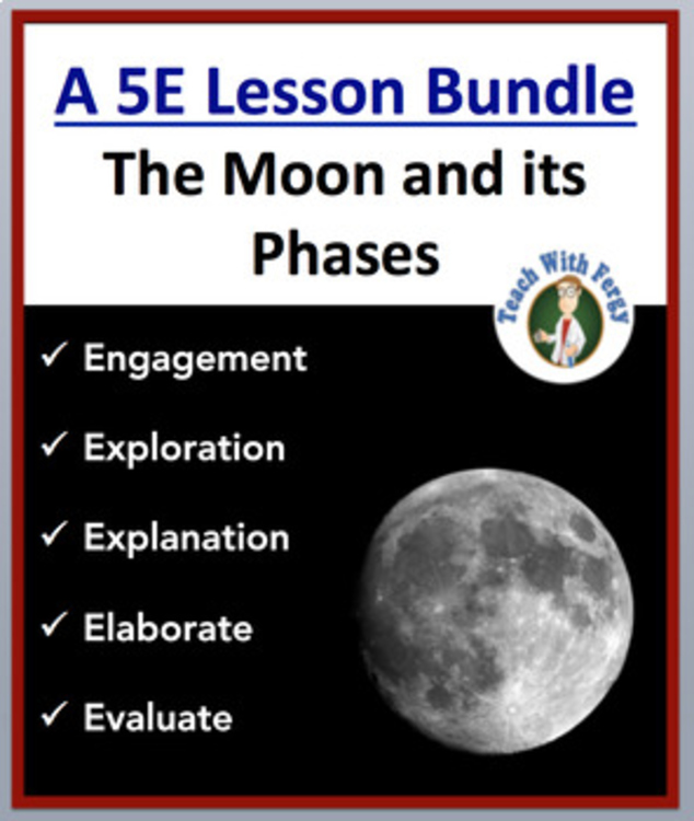 The Moon and its Phases 5E Lesson Bundle | Phases of the Moon, Worksheets, Tides