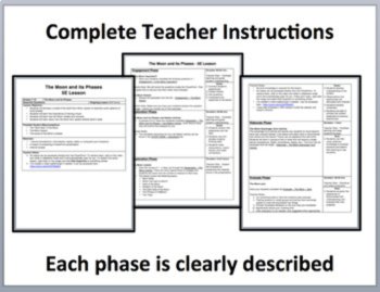 The Moon and its Phases 5E Lesson Bundle | Phases of the Moon, Worksheets, Tides, image 2