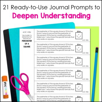 Math Journal Prompts - 4th grade Measurement TEKS, image 2