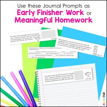 Math Journal Prompts - 4th grade Measurement TEKS, image 4