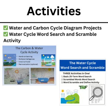 The Water Cycle and Carbon Cycle Lesson Bundle | Water Cycle Diagram Activity, image 4