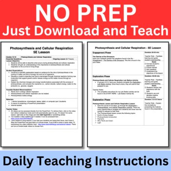 Photosynthesis and Cellular Respiration 5E Lesson Bundle | High School Biology, image 2