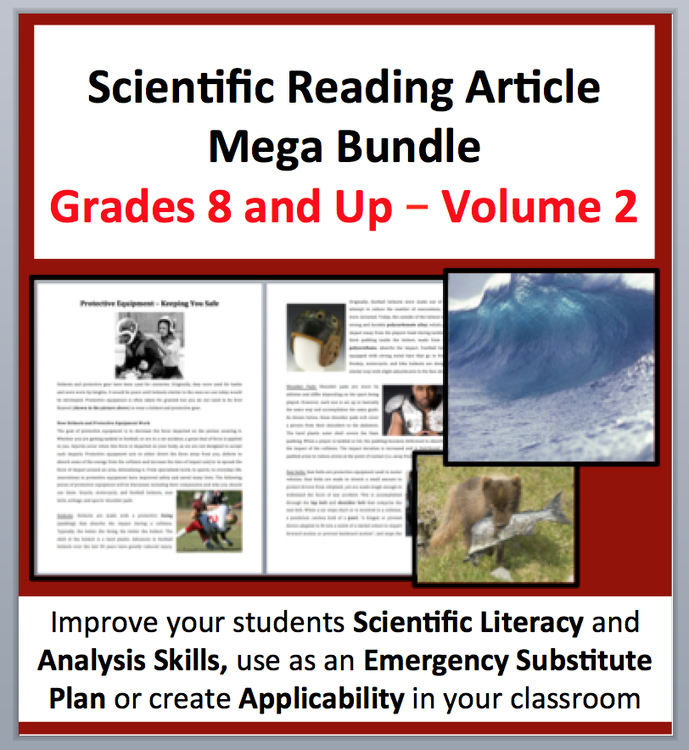 Science Article Bundle Volume 2 - Grade 8 and Up - 30 Science Readings