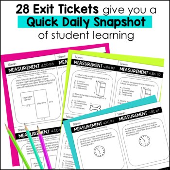 Area and Perimeter, Elapsed Time, Measurement Conversions Exit Tickets TEKS, image 3