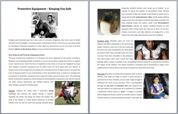 Protective Equipment - Keeping you safe - Grade 8 and Up Science Reading Article, image 2