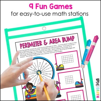 4th Grade Measurement Conversions, Area and Perimeter, Elapsed Time Games, image 2