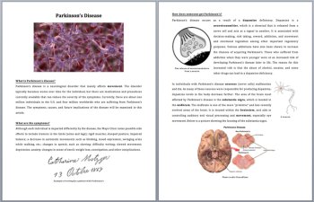 Parkinson’s Disease Reading Comprehension Passage and Questions - Grade 8 and Up, image 2