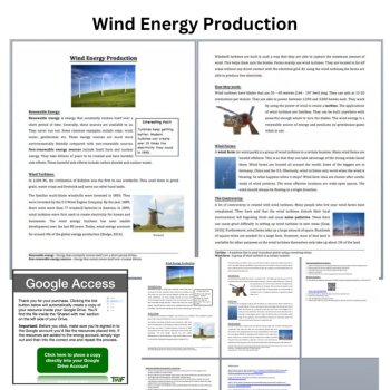 Wind Energy Production Reading Comprehension Passage & Questions | 6th, 7th, 8th, image 2