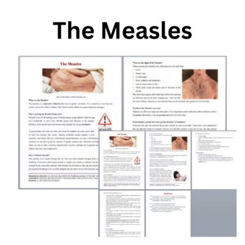 The Measles Reading Comprehension Passage and Questions | 6th, 7th, 8th Grade, image 2