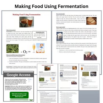 Making Food Using Fermentation Reading Comprehension & Questions | 6th, 7th, 8th, image 2