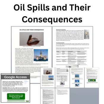 Oil Spills and Their Consequences Reading and Questions | 6th, 7th, 8th Grade, image 2