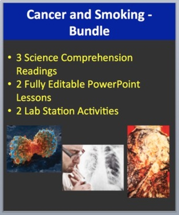 Cancer and Smoking - Lesson, Lab Stations, Readings and Activity Bundle