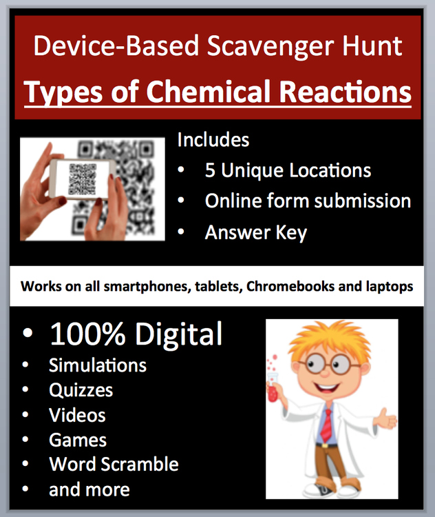 Types of Chemical Reactions and Balancing Device-Based Scavenger Hunt Activity