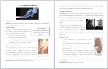 The Dangers of Smoking Reading Comprehension Passage and Questions, image 2