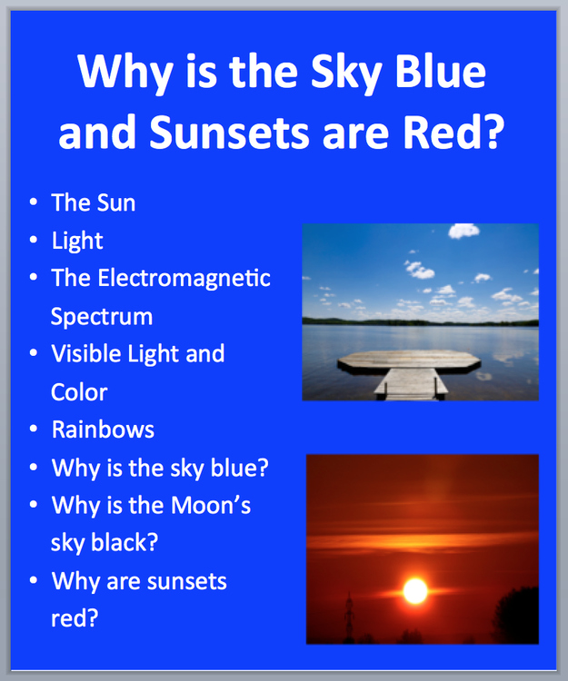 Why is the Sky Blue? Why are Sunsets Red? - PowerPoint Inquiry Lesson