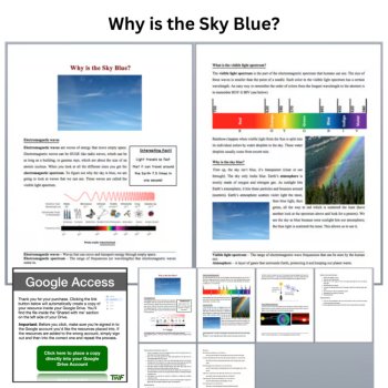Why is the Sky Blue? Reading Comprehension Passage & Questions | 6th, 7th, 8th G, image 2