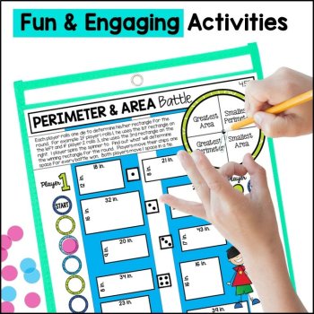 4th Grade Measurement Conversions, Area and Perimeter, Elapsed Time Unit Bundle, image 4