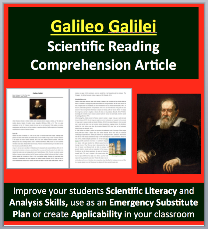 Galileo Galilei - A Famous Scientist Reading - Google and Office Versions