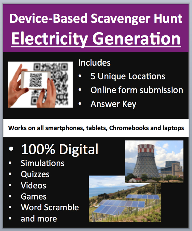 Electricity Generation Device-Based Scavenger Hunt | How Electricity is Made