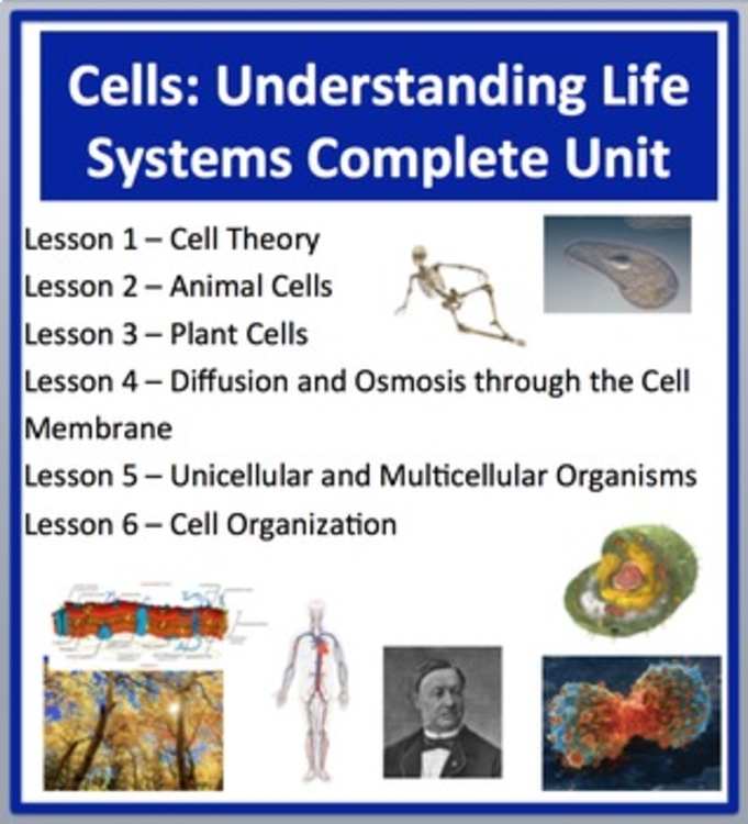 Cells - Understanding Life Systems Unit Complete Bundle - Lessons and Activities